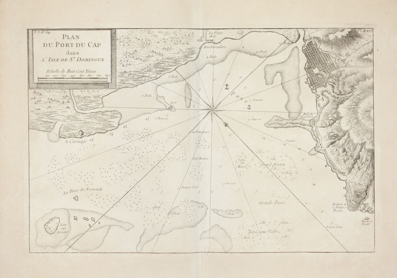  [HAITI] Plan du port du Cap dans l'isle de St. Domingue.. BELLIN (Jacques-Nicolas).