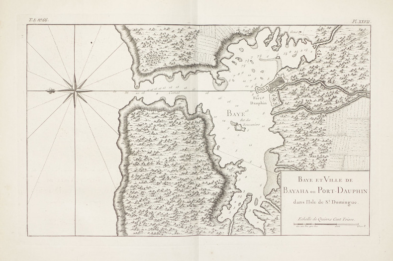  [HAITI] Baye et ville de Bayaha ou Port-Dauphin dans l'isle de St. Domingue.. BELLIN (Jacques-Nicolas).