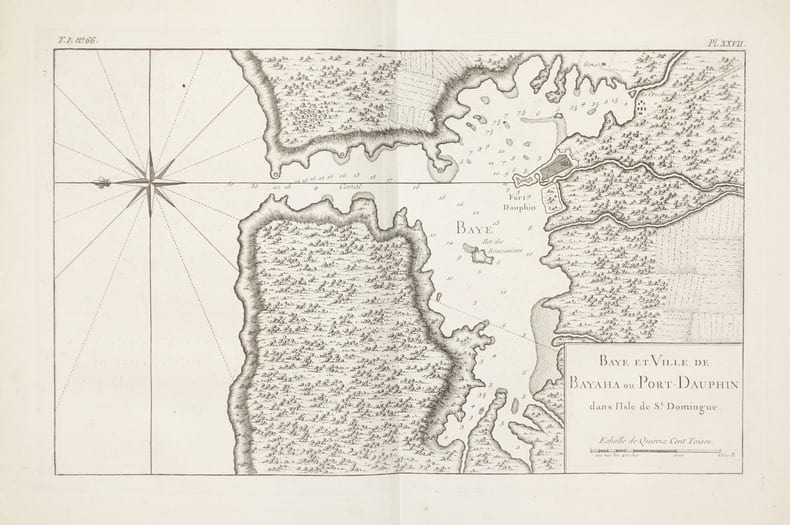  [HAITI] Baye et ville de Bayaha ou Port-Dauphin dans l'isle de St. Domingue.. BELLIN (Jacques-Nicolas).