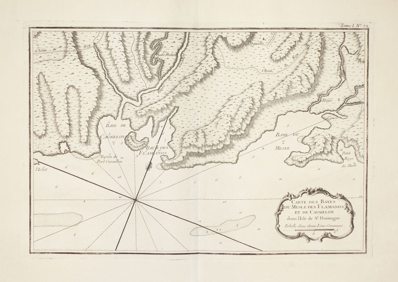  [HAITI] Carte des Bayes du Mesle des Flamands et de Cavaillon dans l'isle de St. Domingue.. BELLIN (Jacques-Nicolas).