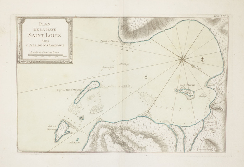  [HAITI] Plan de la Baye Saint Louis dans l'isle de St. Domingue.. BELLIN (Jacques-Nicolas).