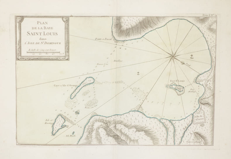  [HAITI] Plan de la Baye Saint Louis dans l'isle de St. Domingue.. BELLIN (Jacques-Nicolas).