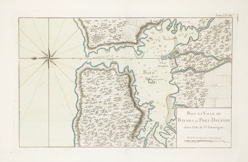  [HAITI] Baye et ville de Bayaha ou Port-Dauphin dans l'isle de St. Domingue.. BELLIN (Jacques-Nicolas).
