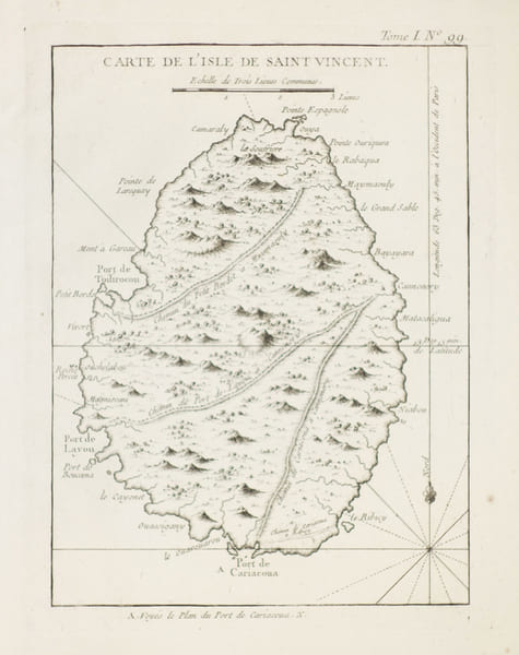  [SAINT-VINCENT] Carte de l'isle de Saint Vincent.. BELLIN (Jacques-Nicolas).