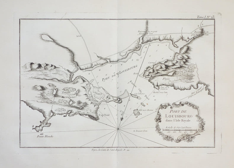  [ILE du CAP-BRETON] Port de Louisbourg dans l'Isle Royale.. BELLIN (Jacques-Nicolas).