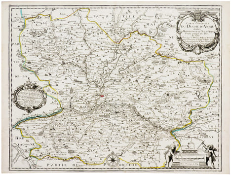  [ANJOU] Carte générale du duché d'Anjou.. LE LOYER (Jean).