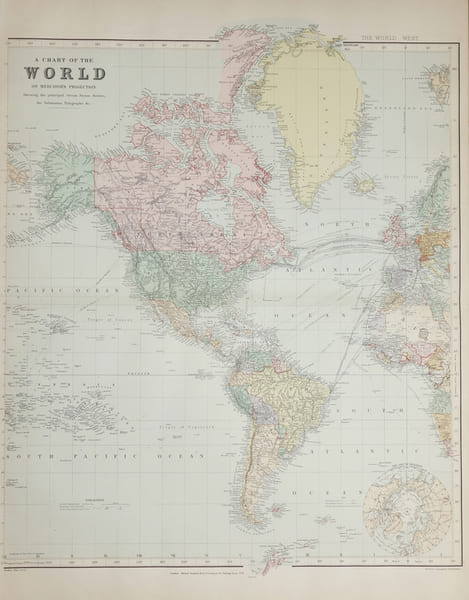  A Chart of the World on Mercator's projection.. STANFORD (Edward).