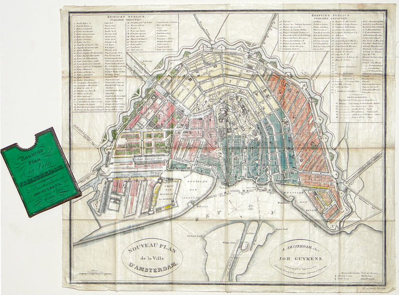  [AMSTERDAM] Nouveau plan de la ville d'Amsterdam.. BAARSEL (Willem Cornelis van).