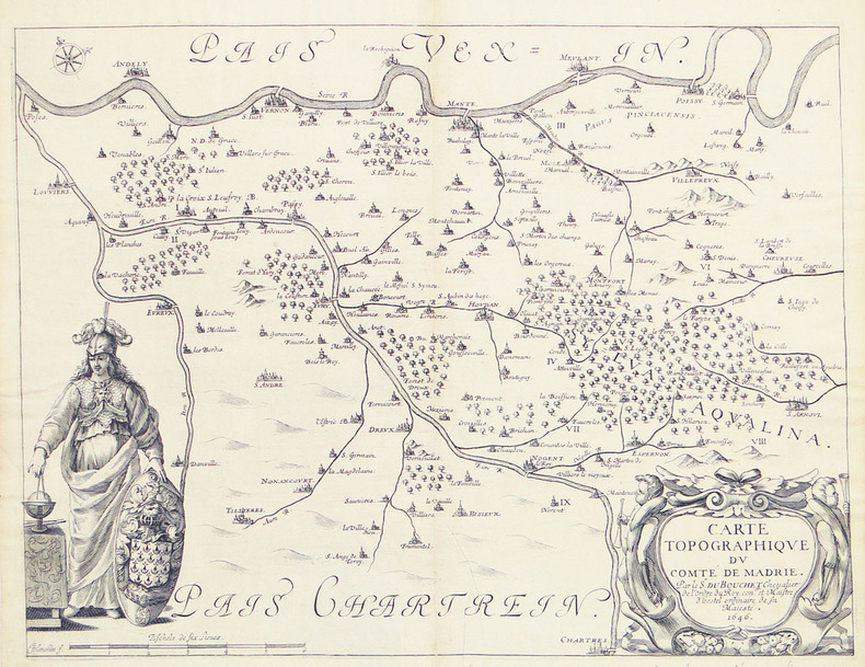  Carte topographique du comté de Madrie.. BOUCHET (Jean du).