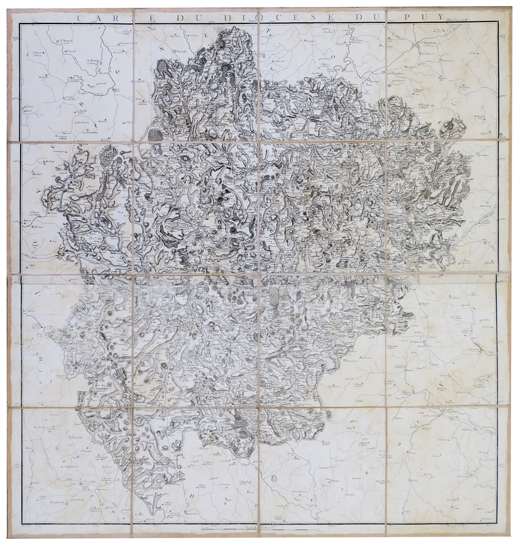  [LE PUY-en-VELAY] Carte du diocèse du Puy.. CASSINI de THURY (César-François) & CAPITAINE (Louis).
