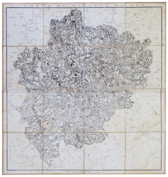  [LE PUY-en-VELAY] Carte du dioc&egrave;se du Puy.. CASSINI de THURY (C&eacute;sar-Fran&ccedil;ois) & CAPITAINE (Louis).