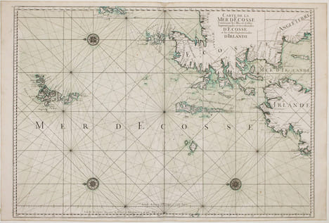  [ÉCOSSE & IRLANDE] Carte de la mer d'Ecosse contenant les isles et costes septentrionales et occidentales d'Ecosse et les costes septentrionales ...