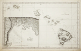  [HAWAII] Carte des Isles Sandwich - Plan de la baye de Karakakooa.. COOK (James).