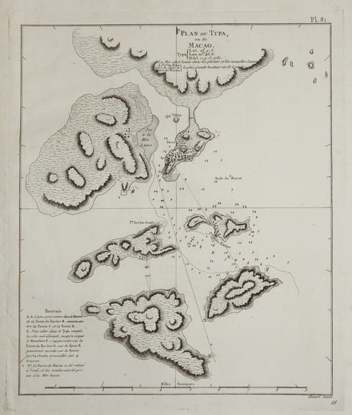  [MACAO] Plan du Typa, ou de Macao.. COOK (James);