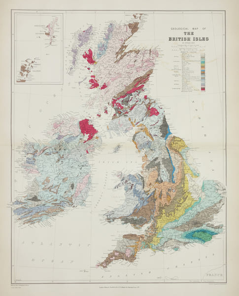 [G&Eacute;OLOGIE] Geological map of the British Isles.. STANFORD (Edward).