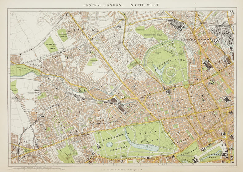  [Plan de Londres].. STANFORD (Edward).