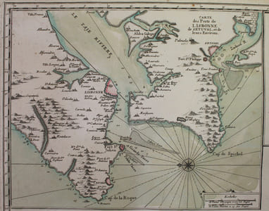 Carte des costes de Portugal et de partie d'Espagne depuis le cap de Finisterre jusques au dêtroit de Gibraltar.