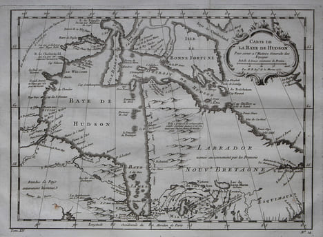 Carte de la Baye de Hudson.. BELLIN (Jacques-Nicolas).