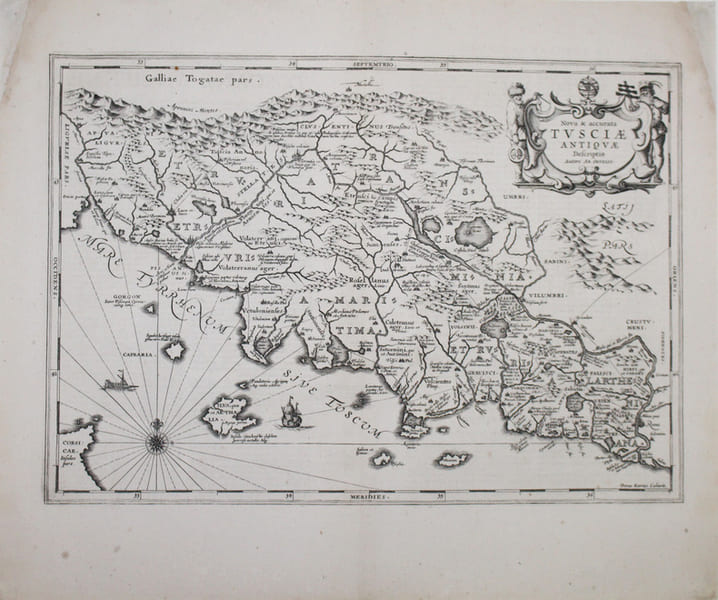  [TOSCANE] Nova & accurata Tusci&aelig; antiqu&aelig; descriptio. Autore Ab. Ortelio.. JANSSON (Johannes).