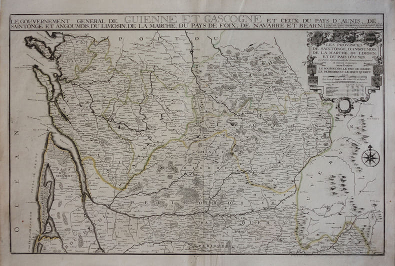 [GUYENNE & GASCOGNE] Le gouvernement g&eacute;n&eacute;ral de Guienne et Gascogne et ceux du Pays d'Aunis, de Saintonge et Angoumois, du Limosin, de la Marche, du ...