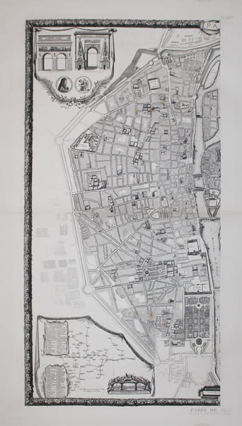  Plan de Paris. Lev&eacute; par les ordres du Roy. Et par les soins de Messieurs les Pr&eacute;vost des Marchands et Eschevins.. ATLAS des ANCIENS PLANS de PARIS & ...