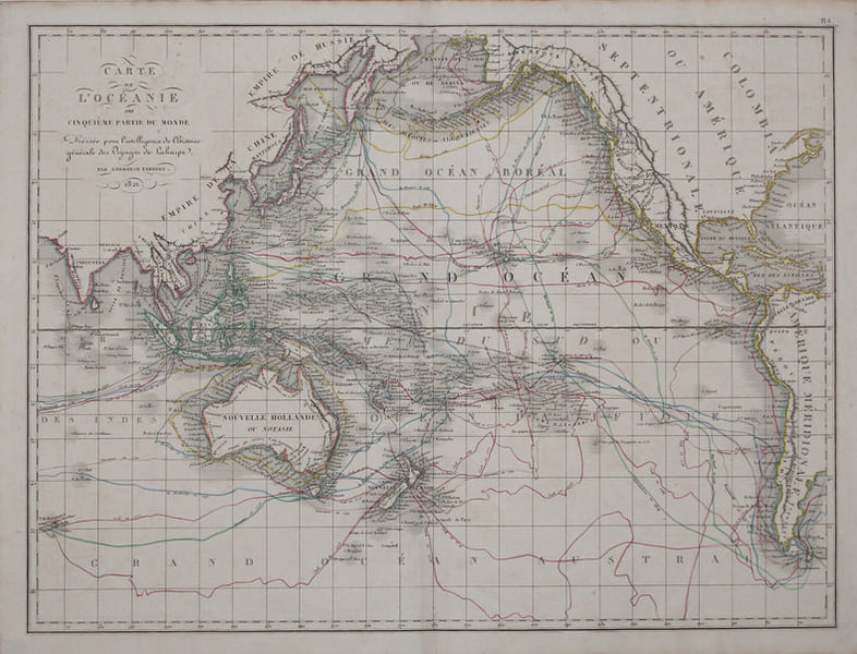  Carte de l'Oc&eacute;anie ou cinqui&egrave;me partie du monde.. TARDIEU (Ambroise).