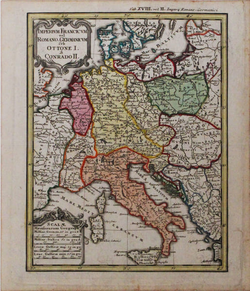  Imperium Francicum vel Romano-Germanicum sub Ottone I & Conrado II.. HASE (Johann Matthias).