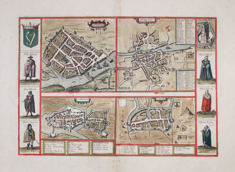  [IRLANDE] Galwaye - Dubline - Lymericke - Corcke.. BRAUN (Georg) & HOGENBERG (Frans) & JANSSON (Johannes).