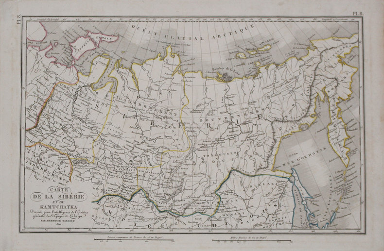 Carte de la Sibérie et du Kamtchatka.. TARDIEU (Ambroise).