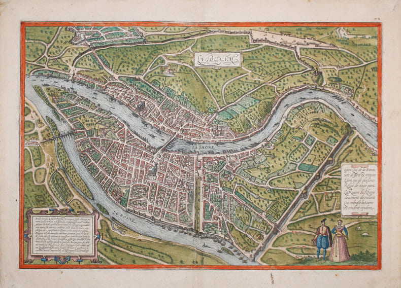  [LYON] Lugdunum.. BRAUN (Georg) & HOGENBERG (Frans).