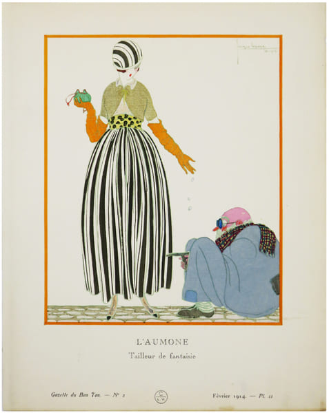  L'Aum&ocirc;ne. Tailleur de fantaisie.. LEPAPE (Georges) & GAZETTE du BON TON.