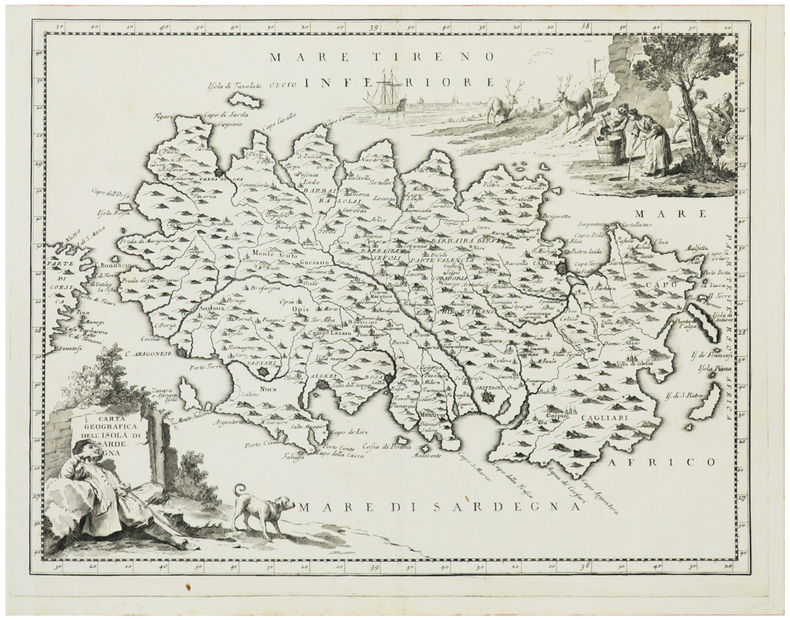  [SARDAIGNE] Carta geografica dell'isola di Sardegna.. SALMON (Thomas).