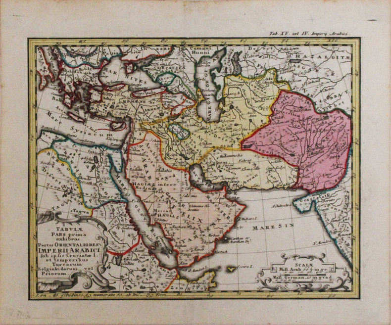  Tabulae pars prima exhibens partes orientaliores Imperii Arabici.. HAAS (Johann Matthias).