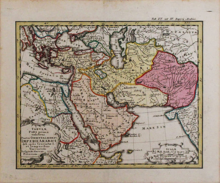  Tabulae pars prima exhibens partes orientaliores Imperii Arabici.. HASE (Johann Matthias).