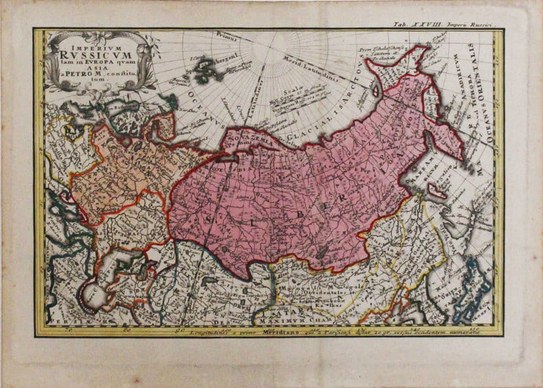  Imperium Russicum tam in Europa quam Asia a Petro M constitutum.. HASE (Johann Matthias).