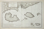  [SARDAIGNE] Plan du canal et port des isles de la Madelaine en Sardaigne.. AYROUARD (Jacques).