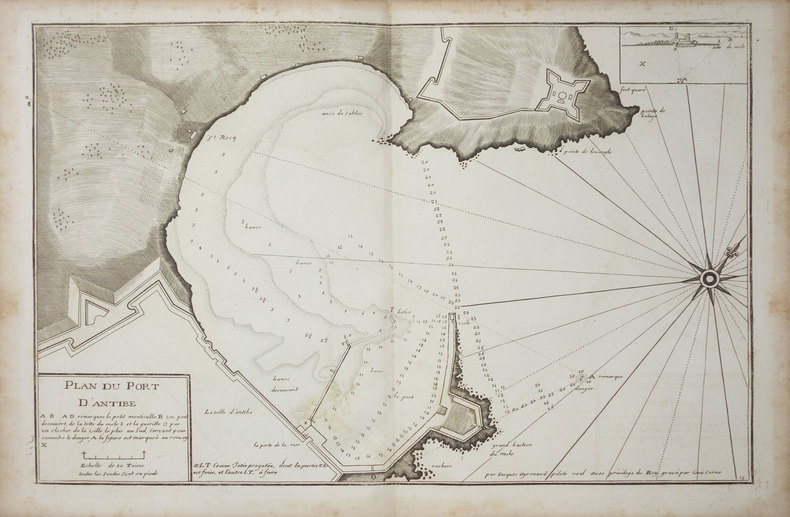  [ANTIBES] Plan du port d'Antibe.. AYROUARD (Jacques).