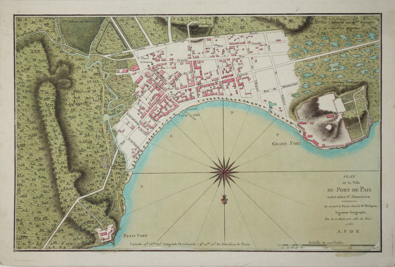  [HAITI] Plan de la ville du Port de Paix dans l'isle St. Domingue.. MOREAU DE SAINT-MERY (Médéric-Louis-Elie).