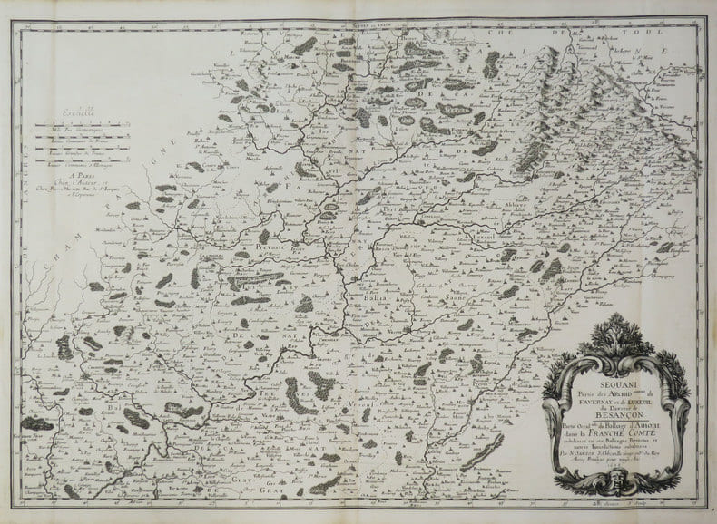 [FRANCHE-COMT&Eacute;] Sequani. Partie des archid.conn&eacute;s de Favernay et de Luxeuil du diœc&egrave;se de Besan&ccedil;on. Partie occid.tale du balliage d'Amont dans la ...
