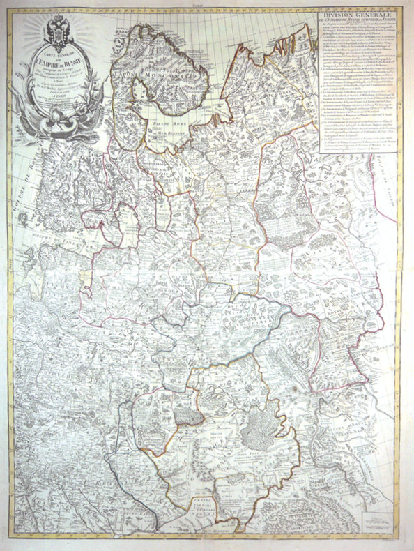 Carte générale de l'empire de Russie comprise en Europe.. MOITHEY (Maurille-Antoine).