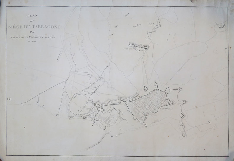 [TARRAGONE] Plan du siège de Tarragone par l'armée de Sa Majesté en Arragon en 1811.. ANONYME.