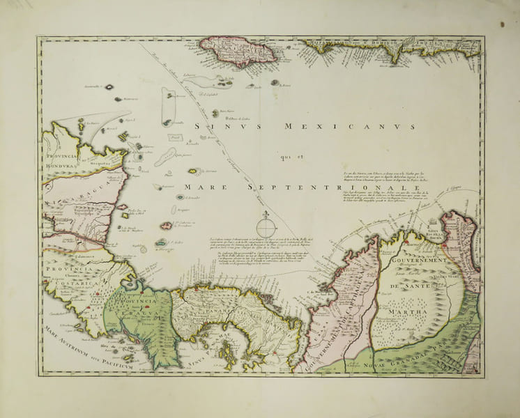 [AMERIQUE CENTRALE] [Nova Isthmi Americani, qui et Panamiensis item Dariensis, Tabula in qua Urbes Porto Bello, Panama et Carthagena].. OTTENS ...