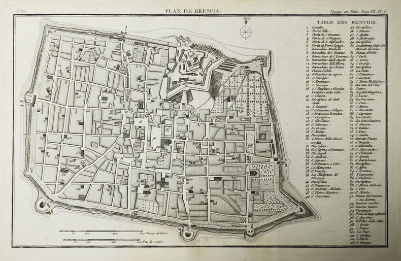 [BRESCIA] Plan de Brescia.. LALANDE (Joseph-J&eacute;rome Le Fran&ccedil;ois de).