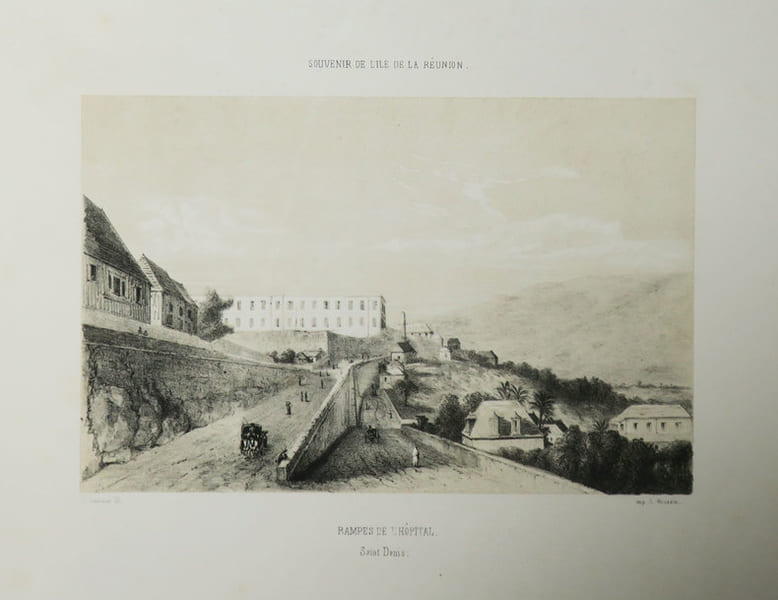 [REUNION] Souvenir de l'&Icirc;le de La R&eacute;union. Rampes de l'h&ocirc;pital. Saint-Denis.. ROUSSIN (Louis-Antoine).