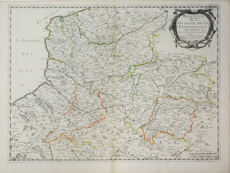 [PICARDIE] Gouvernement g&eacute;n&eacute;ral de la Picardie, Artois, Boulenois, et pays reconquis.. SANSON d'ABBEVILLE (Nicolas).