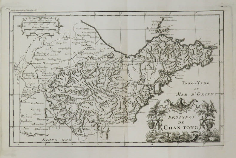 [SHANDONG] Province de Chan-Tong. . ANVILLE (Jean Baptiste Bourguignon d').