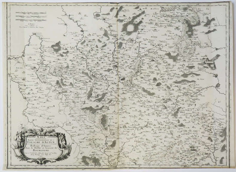 [AUXOIS] &AElig;dui. Partie septentrionale de l'&eacute;vesch&eacute; d'Autun. Balliage d'Auxois dans le duch&eacute; et gouvern. de Bourgogne.. SANSON d'ABBEVILLE (Nicolas).