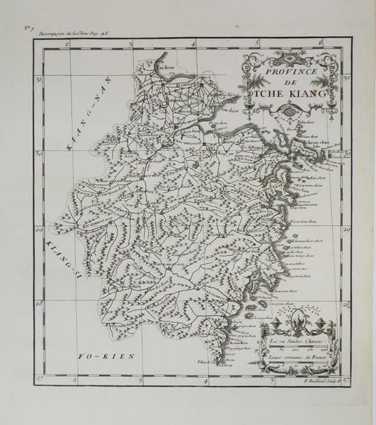 [ZHEJIANG] Province de Tche Kiang. . ANVILLE (Jean Baptiste Bourguignon d').