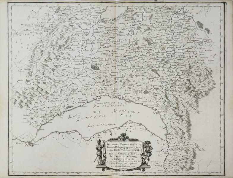 [LAC L&Eacute;MAN] Verbigenus Pagus in Helvetiis. Partie du Wiflispurgergow en Suisse et dans l'&eacute;vesch&eacute; de Lausanne. Partie du canton de Berne, le canton de ...
