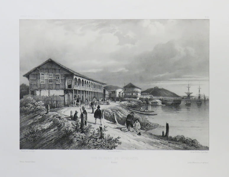 [EQUATEUR] Vue du port de Guayaquil. Colombie.. VAILLANT (Auguste-Nicolas).